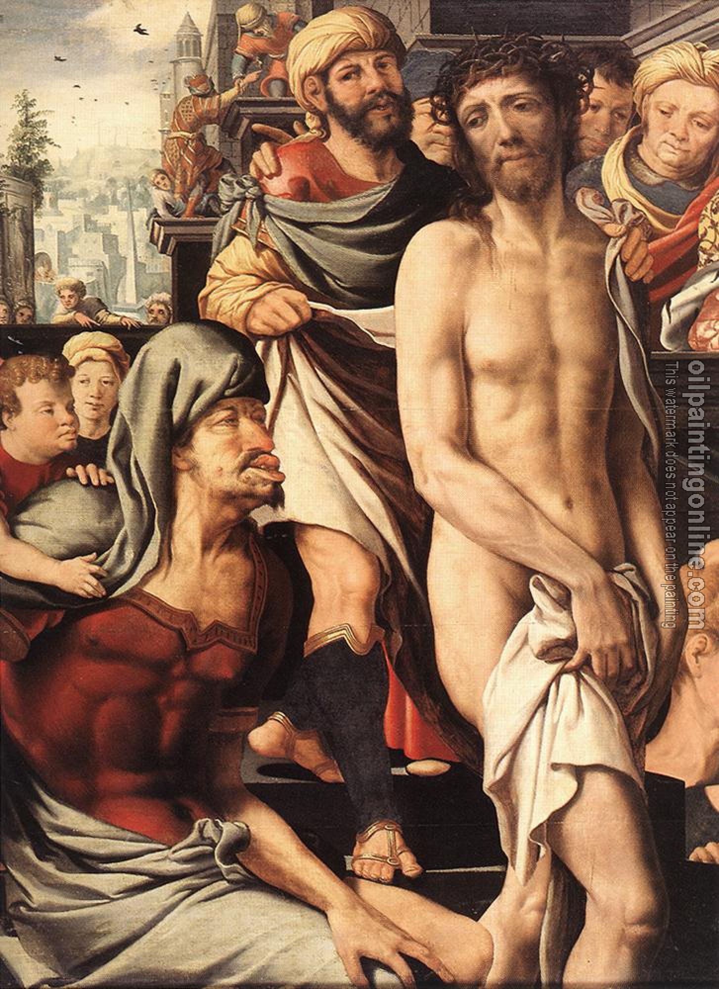 Hemessen, Jan Sanders van - Christ Mocked-detail